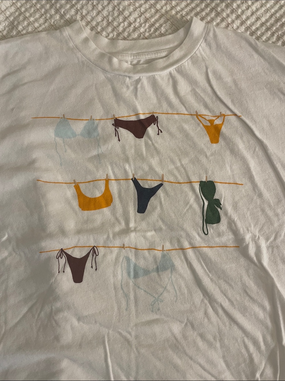 Graphic Tee Bikini Print
